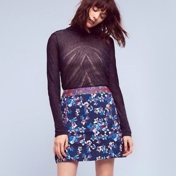 Maeve Dresses & Skirts - Anthropologie Maeve Cardana brocade floral mini A-line skirt EUC